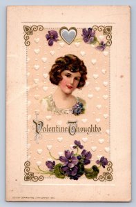 J93/ Valentine's Day Love Postcard c1910 John Winsch Woman 373