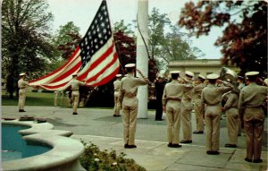 Morning Colors Ceremony US Merchant Marine Academy Kings Point NY Postcard PC190