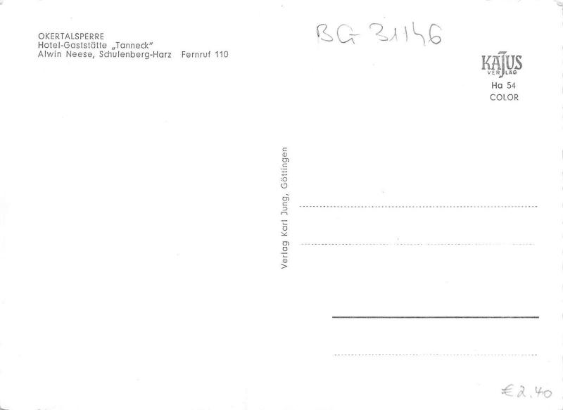 BG31146 okertalsperre hotel tanneck schulenberg harz germany   CPSM 14.5x10cm