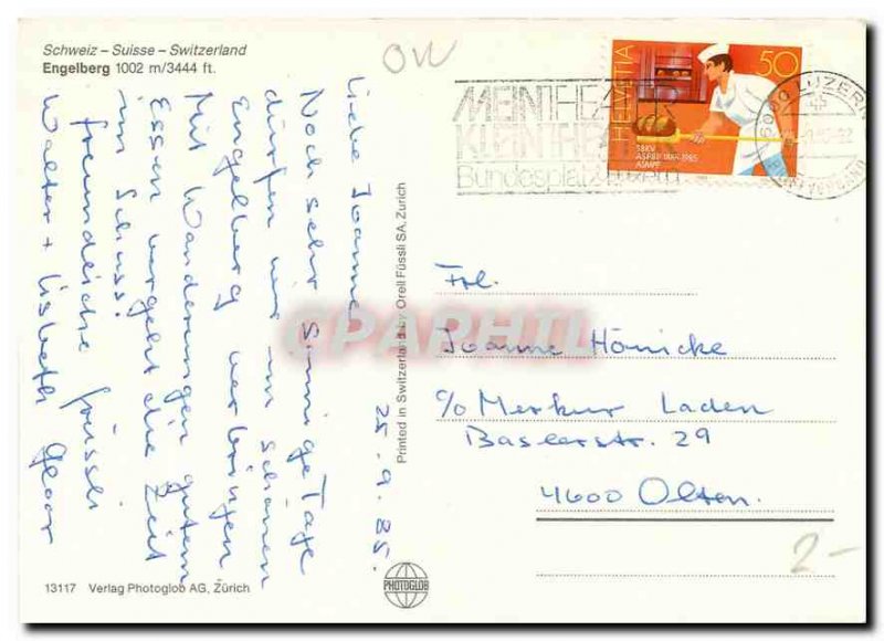 Postcard Modern Switzerland Engelberg