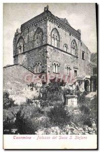 Old Postcard Taormina Palazzo del Duca S Stefano