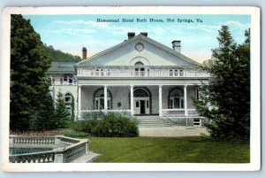Hot Springs Virginia Postcard Homestead Hotel Bath House Building 1920 Unposted