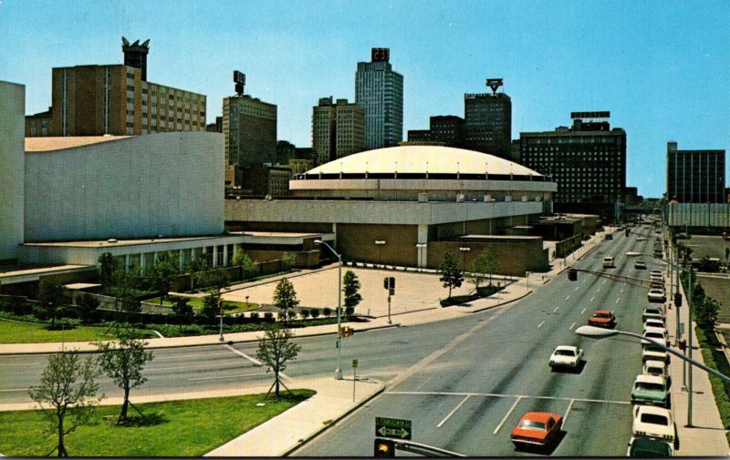 Texas Fort Worth Skyline With Tarrant County Convention Center