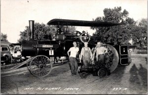 Real Photo Postcard Farming Equipment in Mount Pleasant, Iowa~139975