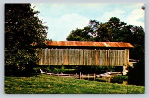 Ohio Ballard Road Covered Bridge Over Ceasar's Creek VINTAGE Postcard A133