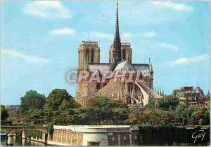 Postcard Modern Marvels Paris and the apse of the cathedral N D (1163 1260)