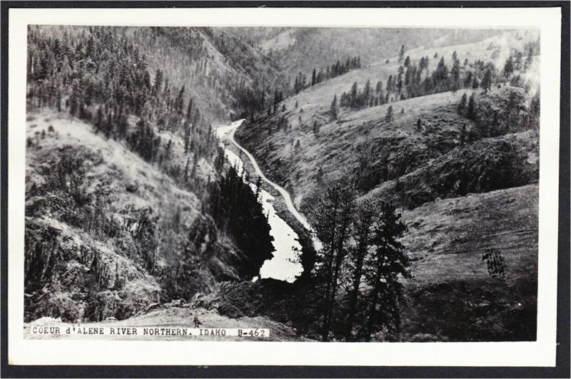 Coeur d'Alene River Idaho Real Photo Postcard RPPC 1940s Cecil Nixon