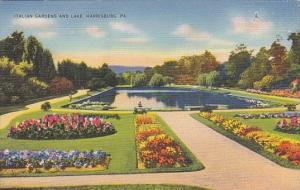Pennsylvania Harrisburg Italian Gardens And Lake