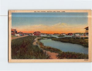 Postcard The Lagoon Groton Long Point Connecticut USA