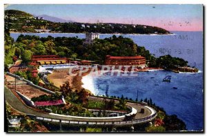 Old Postcard Monte Carlo Beach And The Cap Martin