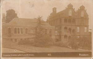 Postcard RPPC Science School Butler Museum Harrow UK