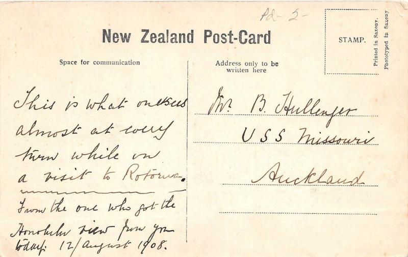 A96/ New Zealand Foreign Postcard c1910 Native Maoris Cooking Women