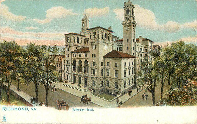 Autos C-1910 Jefferson Hotel Richmond Virginia Tuck undivided postcard 10770