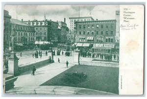 1910 Harrington Corner Worcester Massachusetts MA West Groton MA Postcard