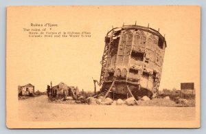 Ruins Of Ypres from WWI In BelgiumThe Water Tower Vintage Postcard 0503