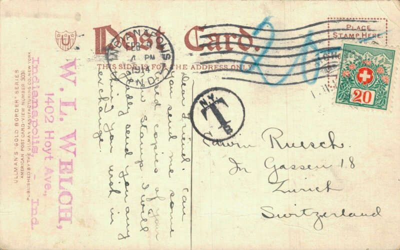 Canada Niagara Rustic Bridge Prospect Park Vintage Postcard 07.50