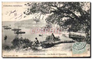 Old Postcard Villefranche La Rade And I Wing Charter