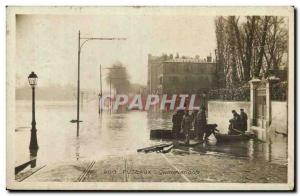 Puteaux Old Postcard National Platform Floods in 1910