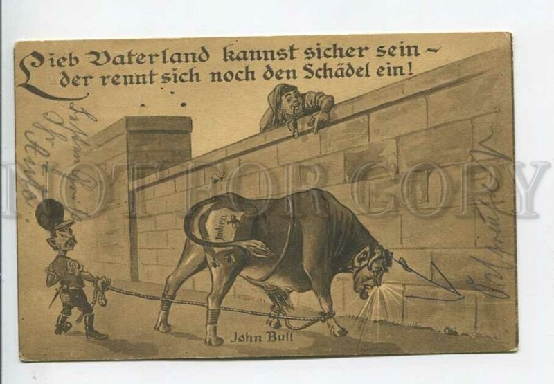 443563 WWI Germany anti-american anti-chinese caricature john bull 1915 RPPC