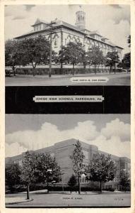 Harrisburg Pennsylvania Junior High Schools Multiview Antique Postcard K86622