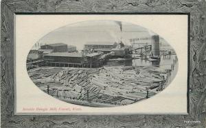 C-1910 Logging Lumber Seaside Mill Everett Washington Glosso Series 6742 frame