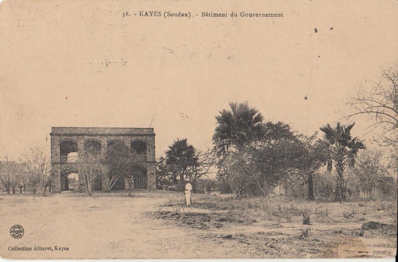 Sudan Kayes government building 1918 postcard