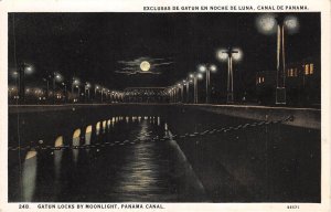 Lot338 gatun locks by moonlight panama canal