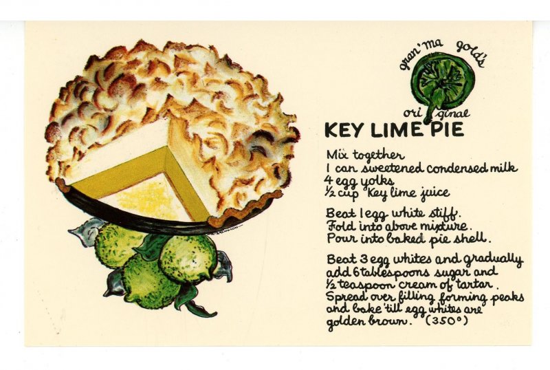 Recipe - Gran'ma Gold's Original Key Lime Pie