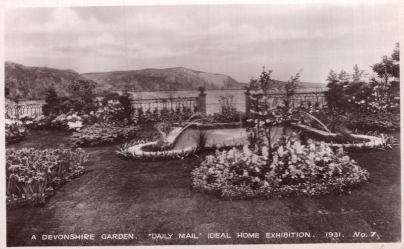 A Devonshire Garden Daily Mail Ideal Home Exhibition 1931 RPC Postcard