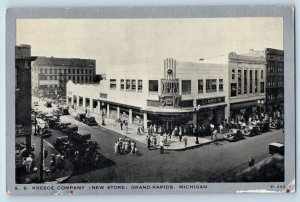 Grand Rapids Michigan MI Postcard SS Kresge Company New Store Aerial View c1940