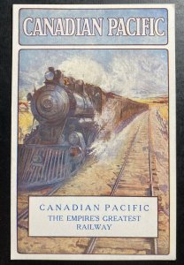 Mint Canada Advertising Picture Postcard Canadian Pacific Empires Railways