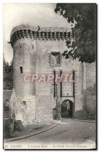 Old Postcard Loches The Royal Castle The great gate of & # 39enceinte