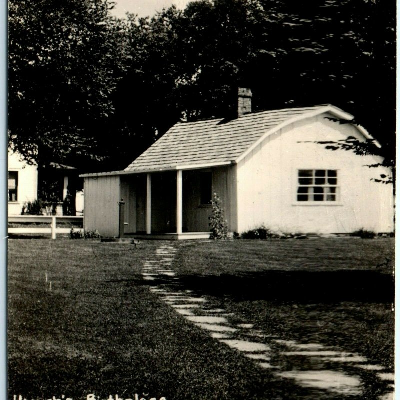 c1930s West Branch, IA RPPC Hoover's Birthplace Real Photo Postcard Unposted A47