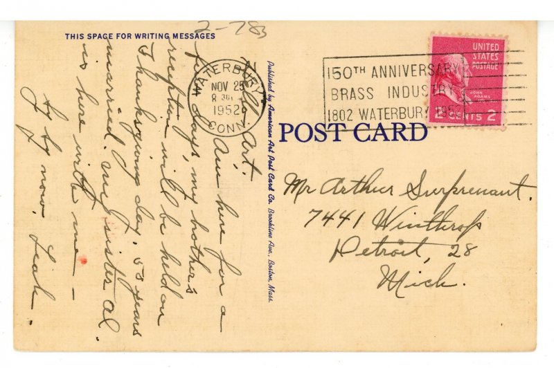 CT - Waterbury. The Green, Clock