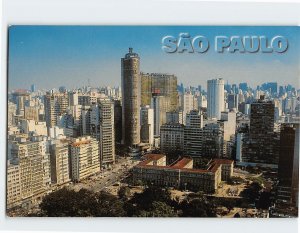 Postcard Partial view from the Republic square with buildings, São Paulo, Brazil