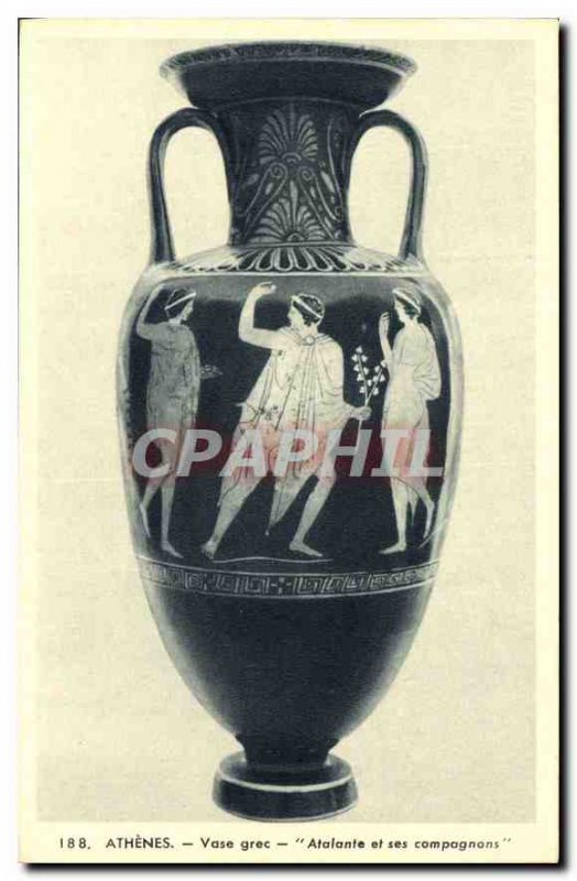 Postcard Ancient Greek Vase Atalanta Athens and Greece Companions