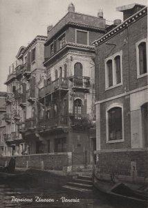 Hotel Pensione Dinesen Venice Italy Real Photo Postcard