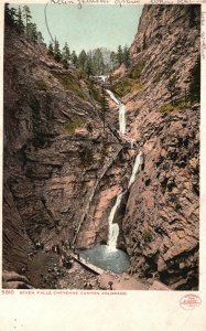 Vintage Postcard Seven Falls Scenic View Waterfalls Cheyenne Canyon Colorado CO