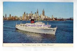 pf7133 - Furness Withy Liner - Ocean Monarch , built 1951 - postcard