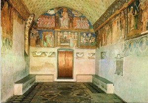 postcard Rome - Basilica Four Crowned Saints - St. Sylvester Oratory frescoes
