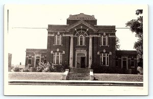 RPPC FARMINGTON, MO Missouri ~ LONG MEMORIAL HALL c1940s Postcard