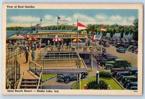 Shafer Lake Indiana IN Postcard View Of Roof Garden Ideal Beach Resort 1944