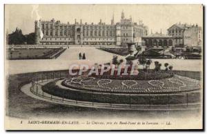 Postcard Old Saint Germain En Laye Le Chateau du Rond Point taken from the Te...