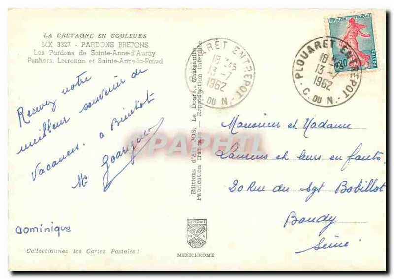 Postcard Modern Colors in Brittany Pardons Bretons The Pardons of Sainte Anne...