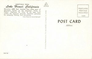 Postcard Lake Hemet California