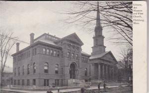 Massachusetts Fitchburg Library Art Museum and First Church