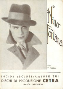 Postcard Italian Record Company Advertising Art Nino Fontana Cetra Production