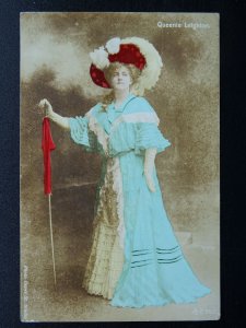 Actress QUEENIE LEIGHTON c1907 RP Postcard by Aristophot Co.