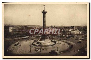 Postcard Old Paris Bastille Square Square