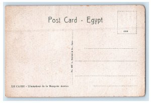 c1910 The Interior of the Mosque Amrou Cairo Egypt Antique Unposted Postcard